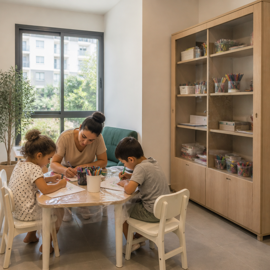 פינת יצירה לילדים בחדר הקהילתי: תפקיד ועד הבית במודיעין